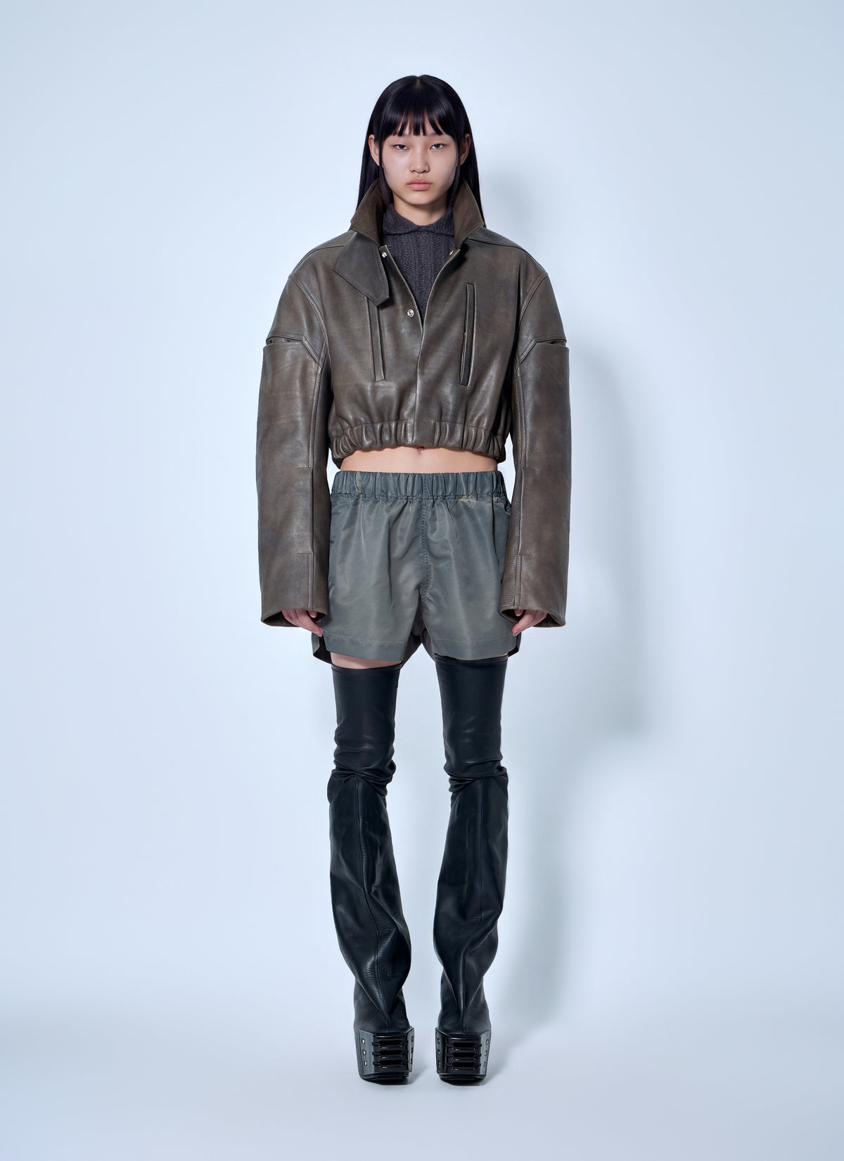 Rick Owens Women Collared Mac Bomber Jacket RICK OWENS