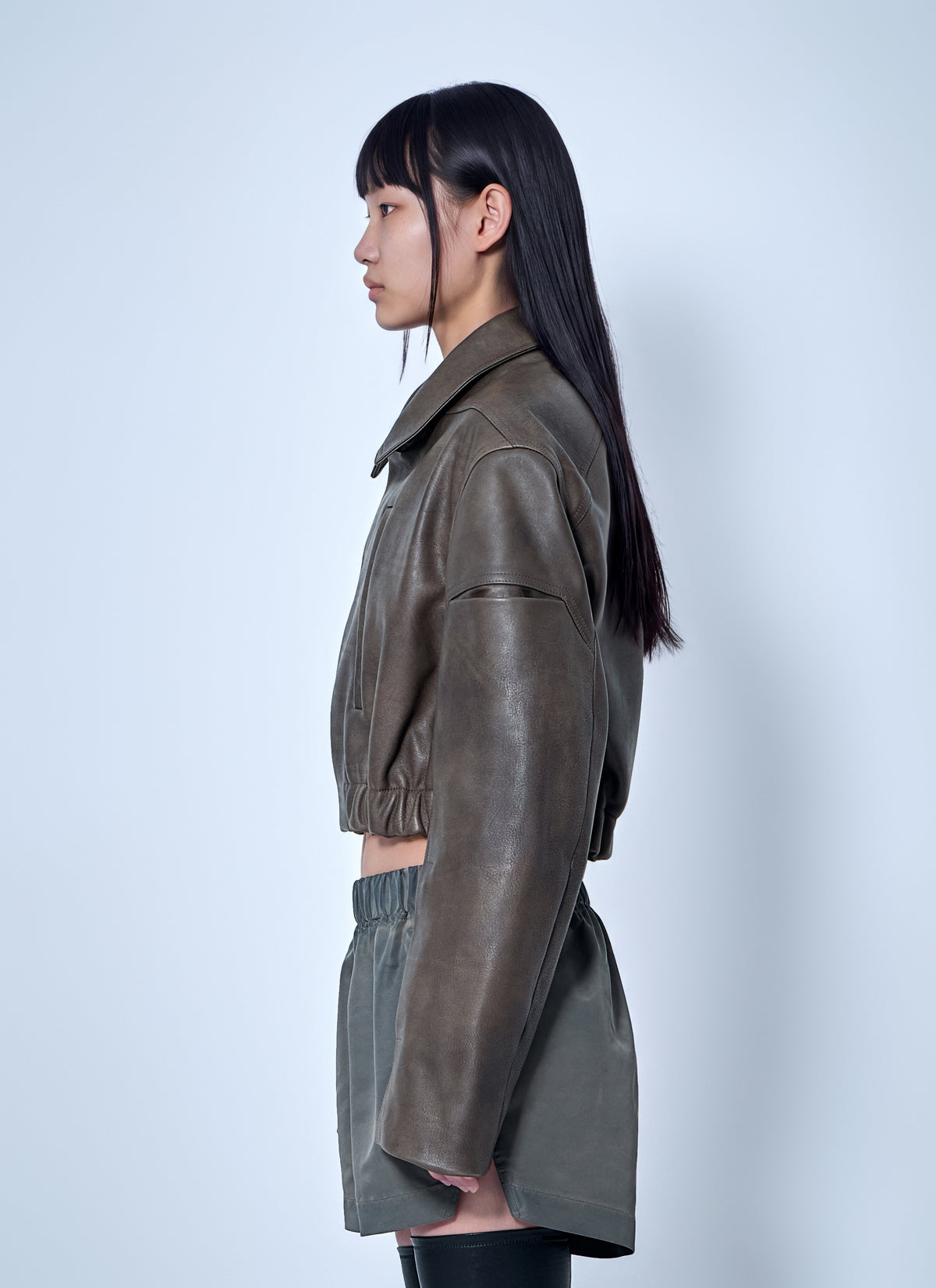 Rick Owens Women Collared Mac Bomber Jacket RICK OWENS