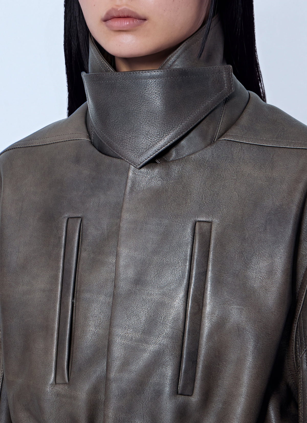 Rick Owens Women Collared Mac Bomber Jacket RICK OWENS