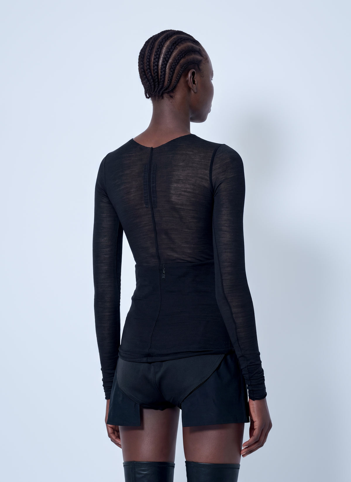 Rick Owens Women Long Sleeve Wool Silk Tee RICK OWENS
