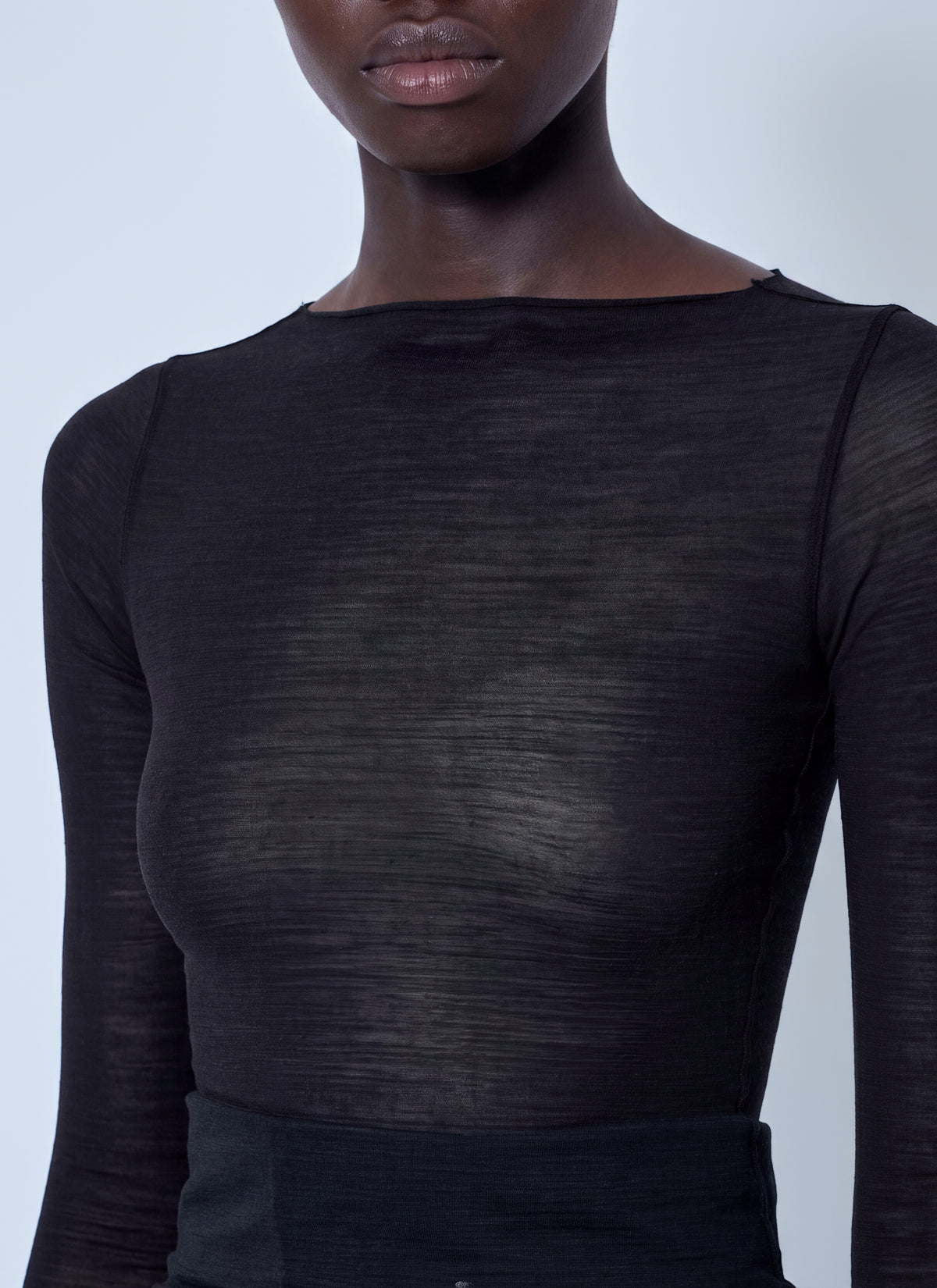 Rick Owens Women Long Sleeve Wool Silk Tee RICK OWENS