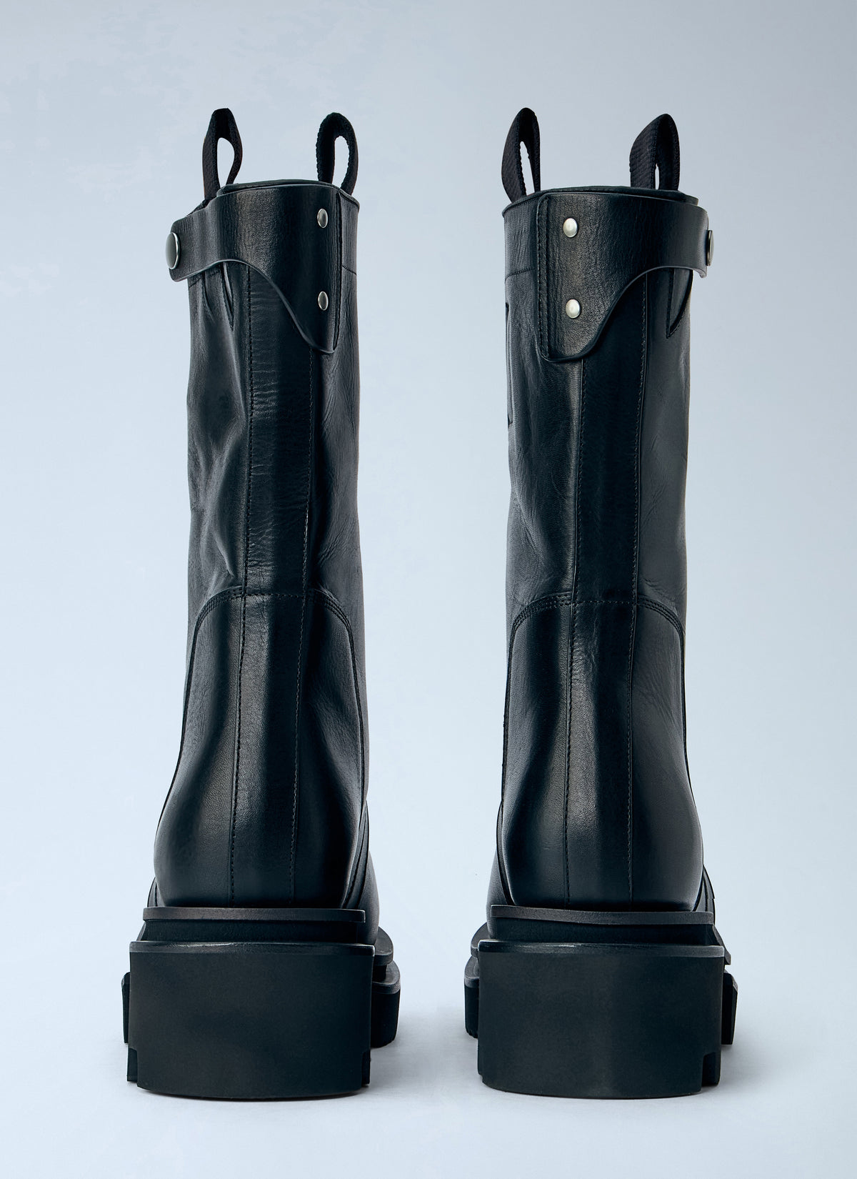 Rick Owens Women Pull On Bogun Leather Boots RICK OWENS