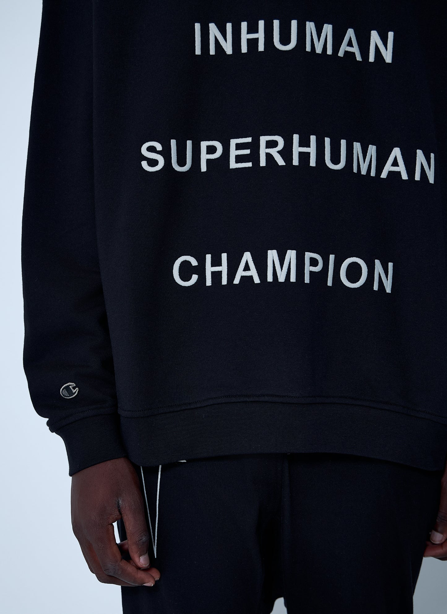 Rick Owens X Champion Men Text Print Sweatshirt RICK OWENS