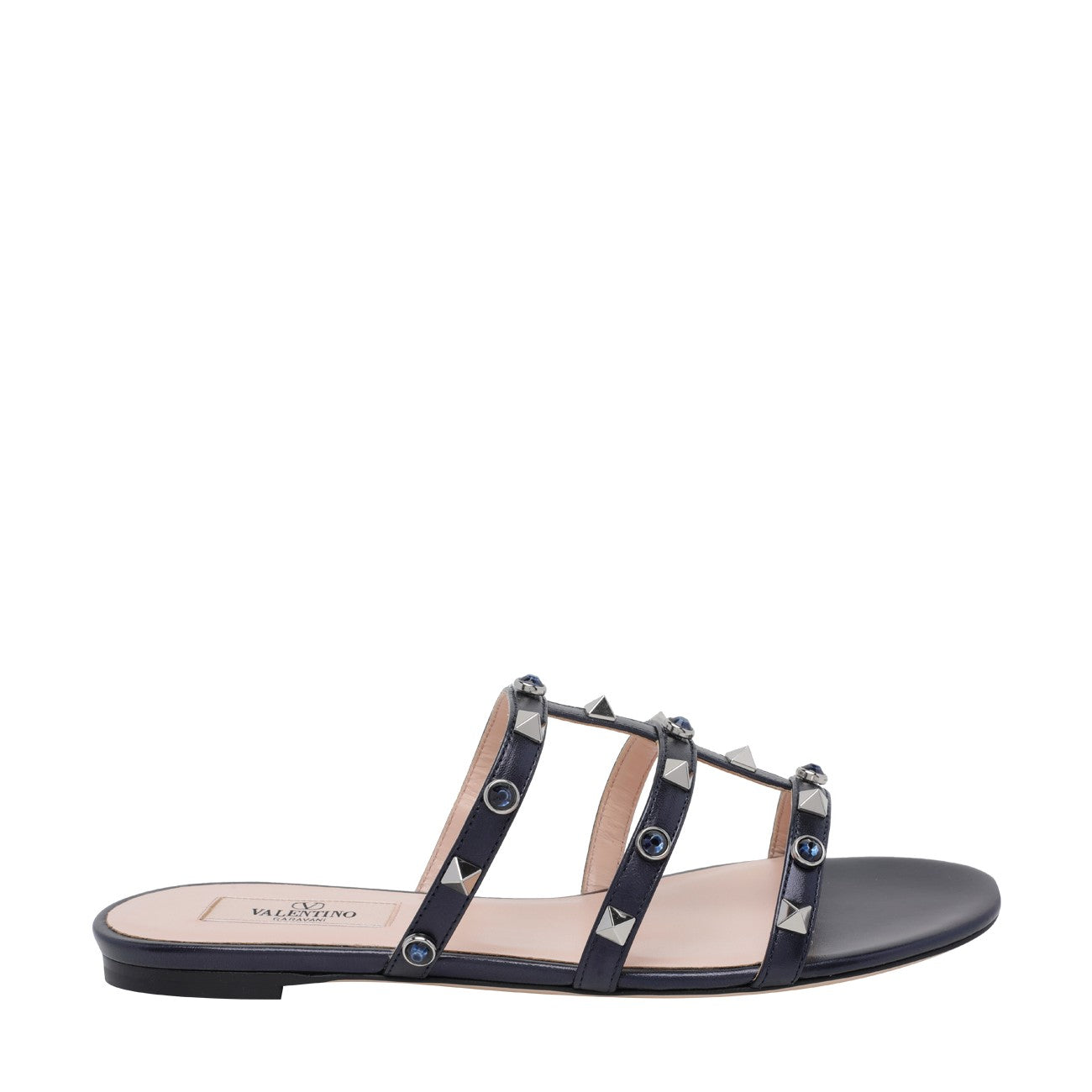 Valentino Garavani Women Rockstud With Cabochon Slide Sandals VALENTINO GARAVANI