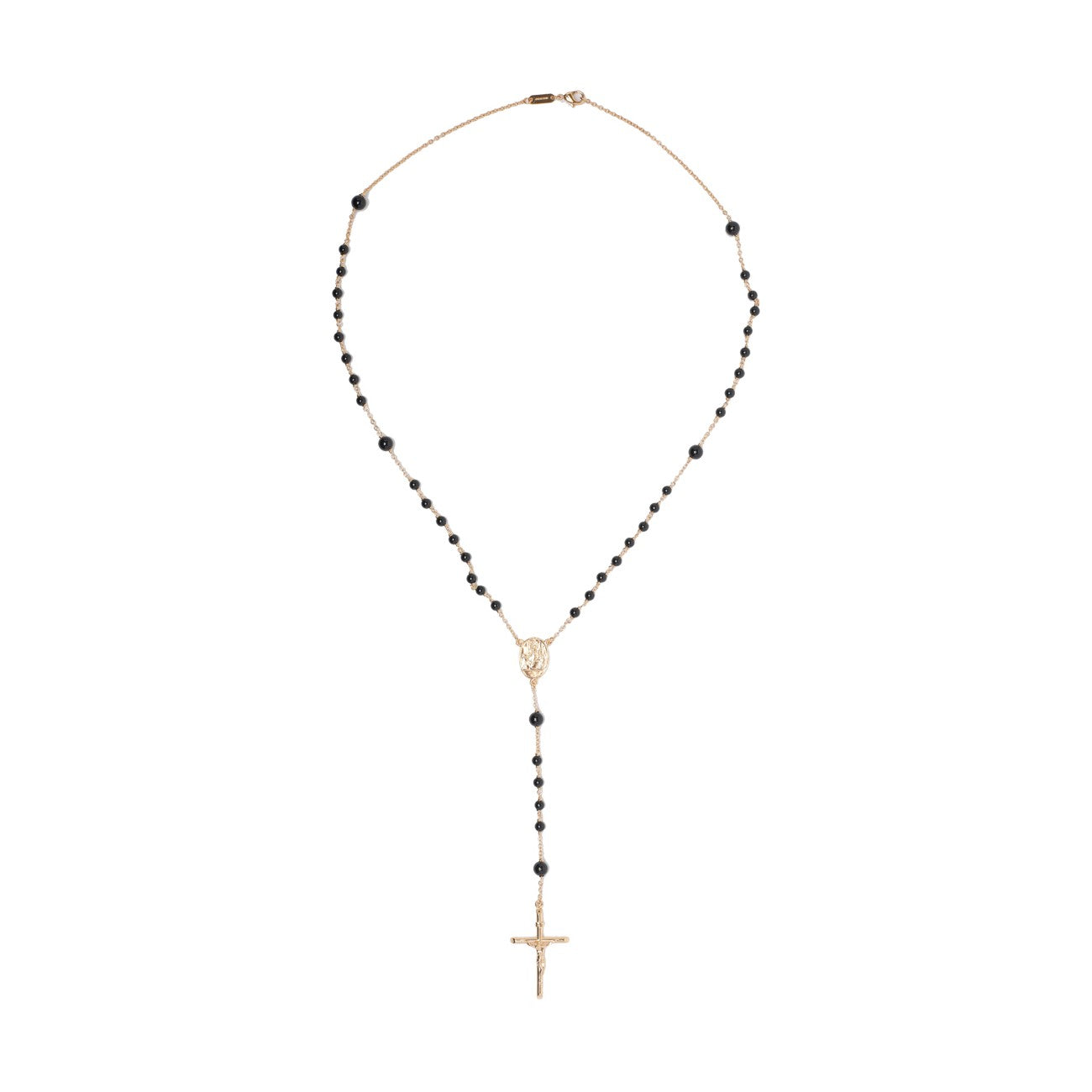 Dolce&Gabbana Men Rosary-Style Necklace With Cross DOLCE & GABBANA