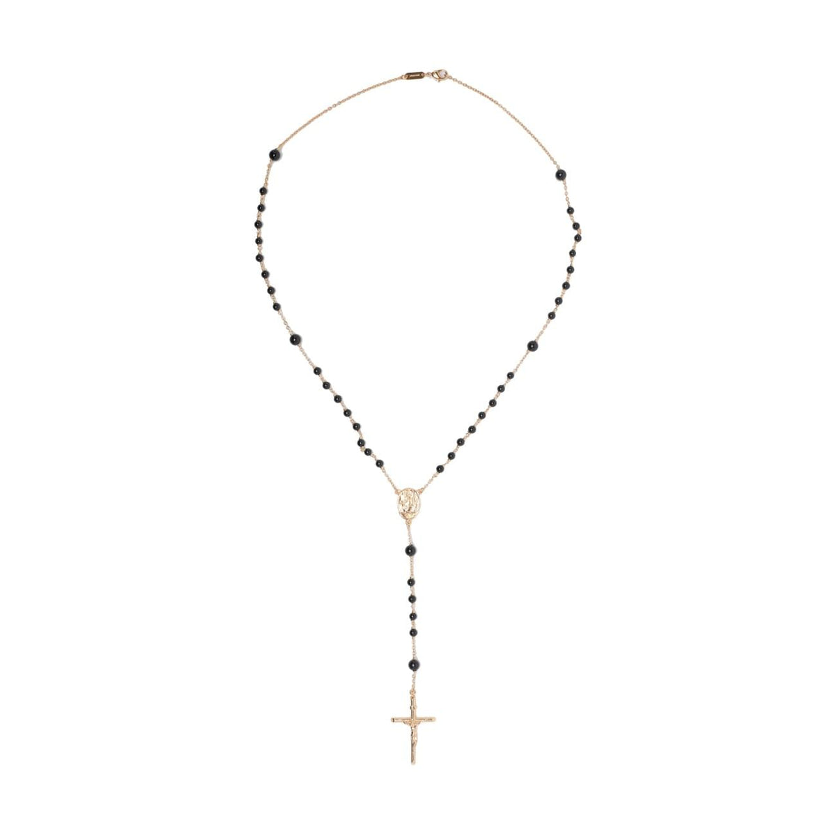 Dolce&Gabbana Men Rosary-Style Necklace With Cross DOLCE & GABBANA