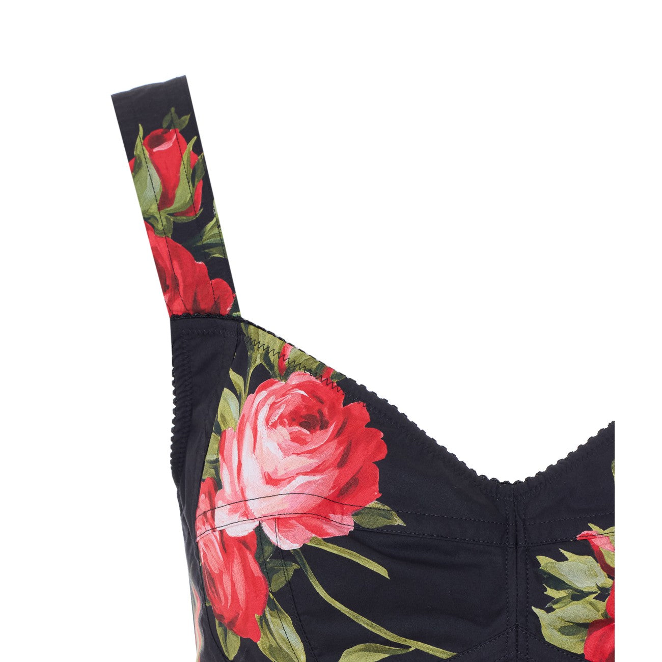 Dolce&Gabbana Women Rose Bouquet Print Bustier Top DOLCE & GABBANA
