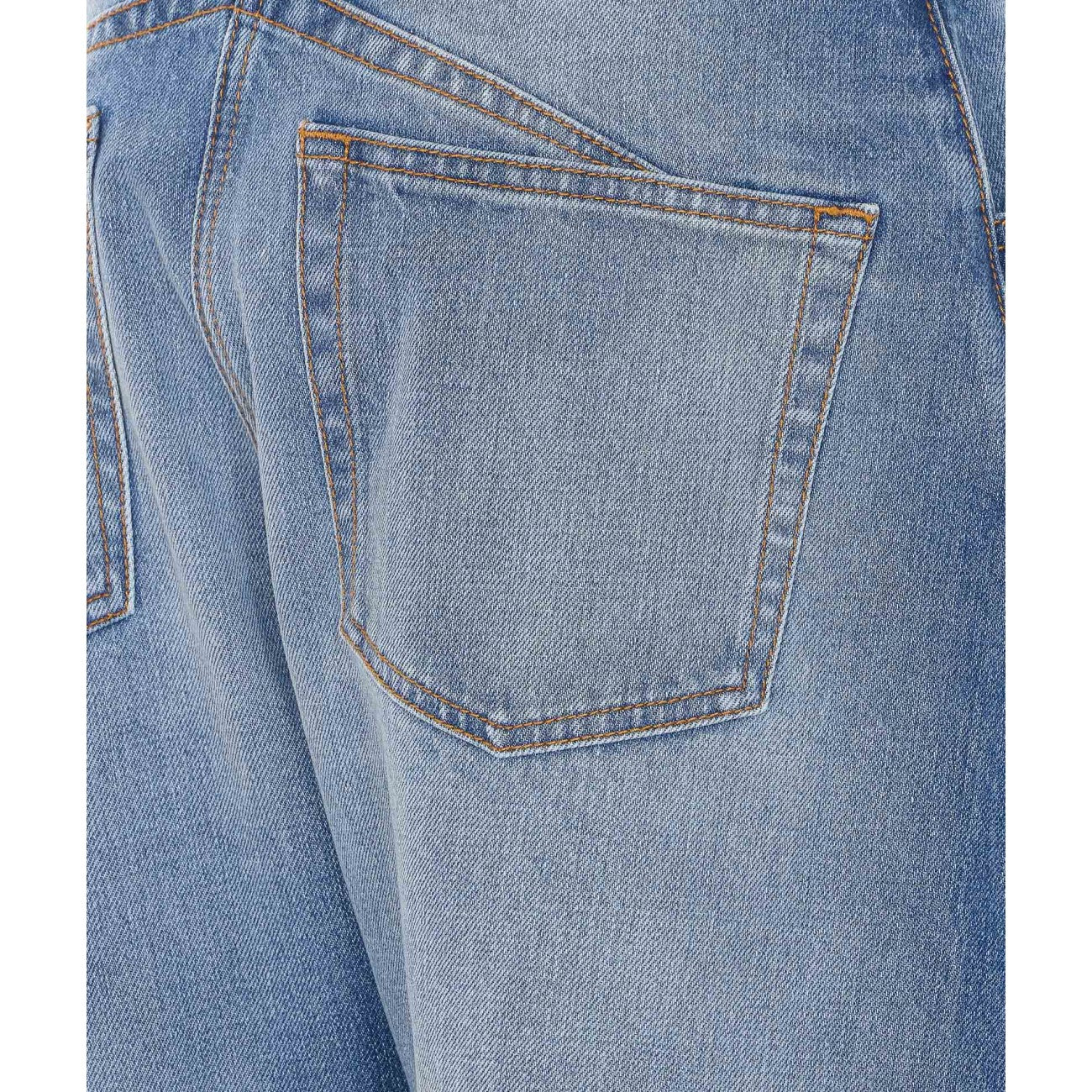 Alaia Women Round Denim Pants ALAIA