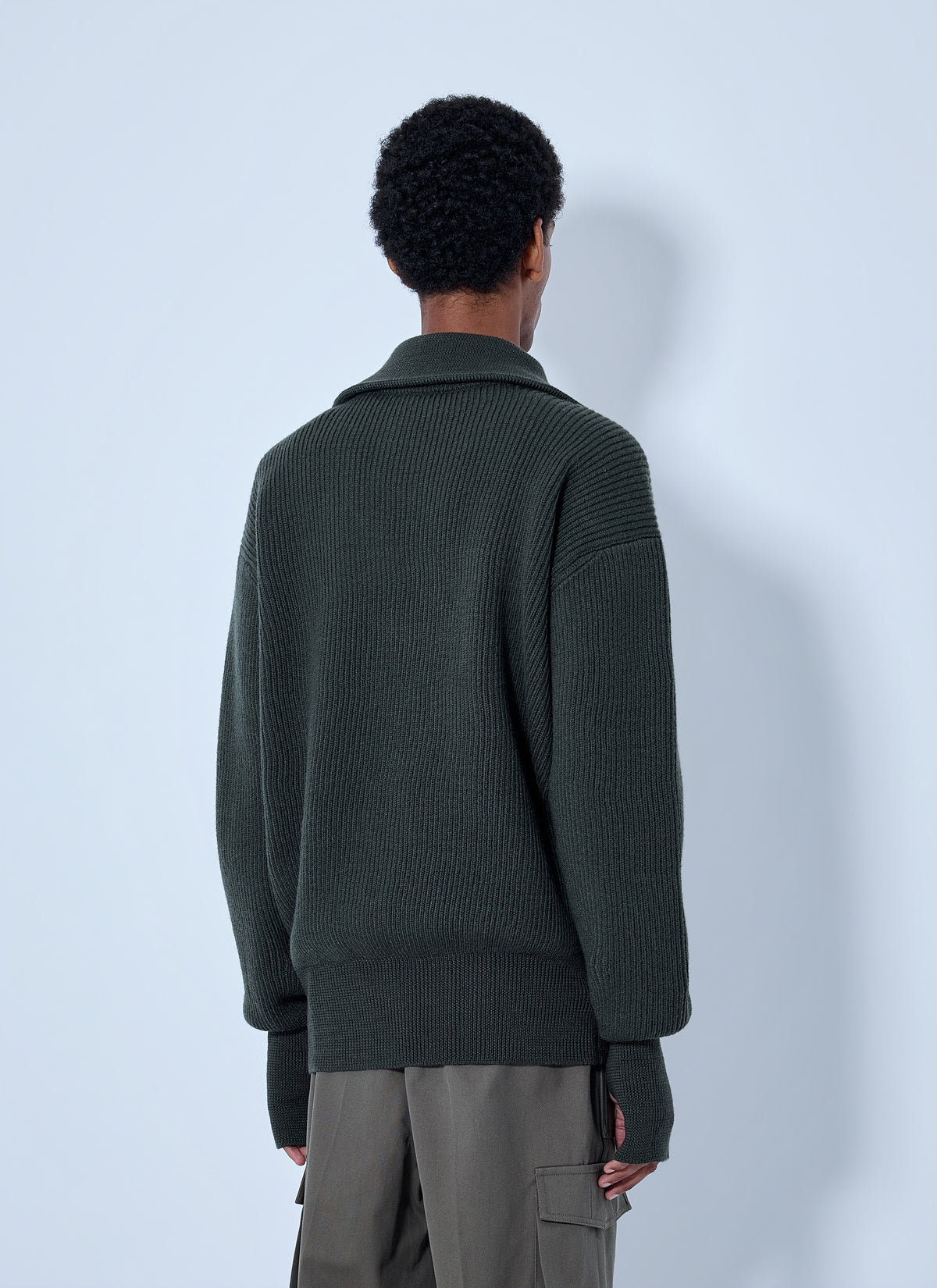 Rier Men Ribbed High Neck Sweatshirt RIER