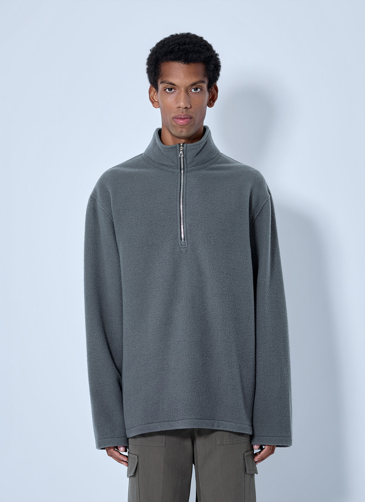 Rier Men Fleece Polo Sweatshirt RIER