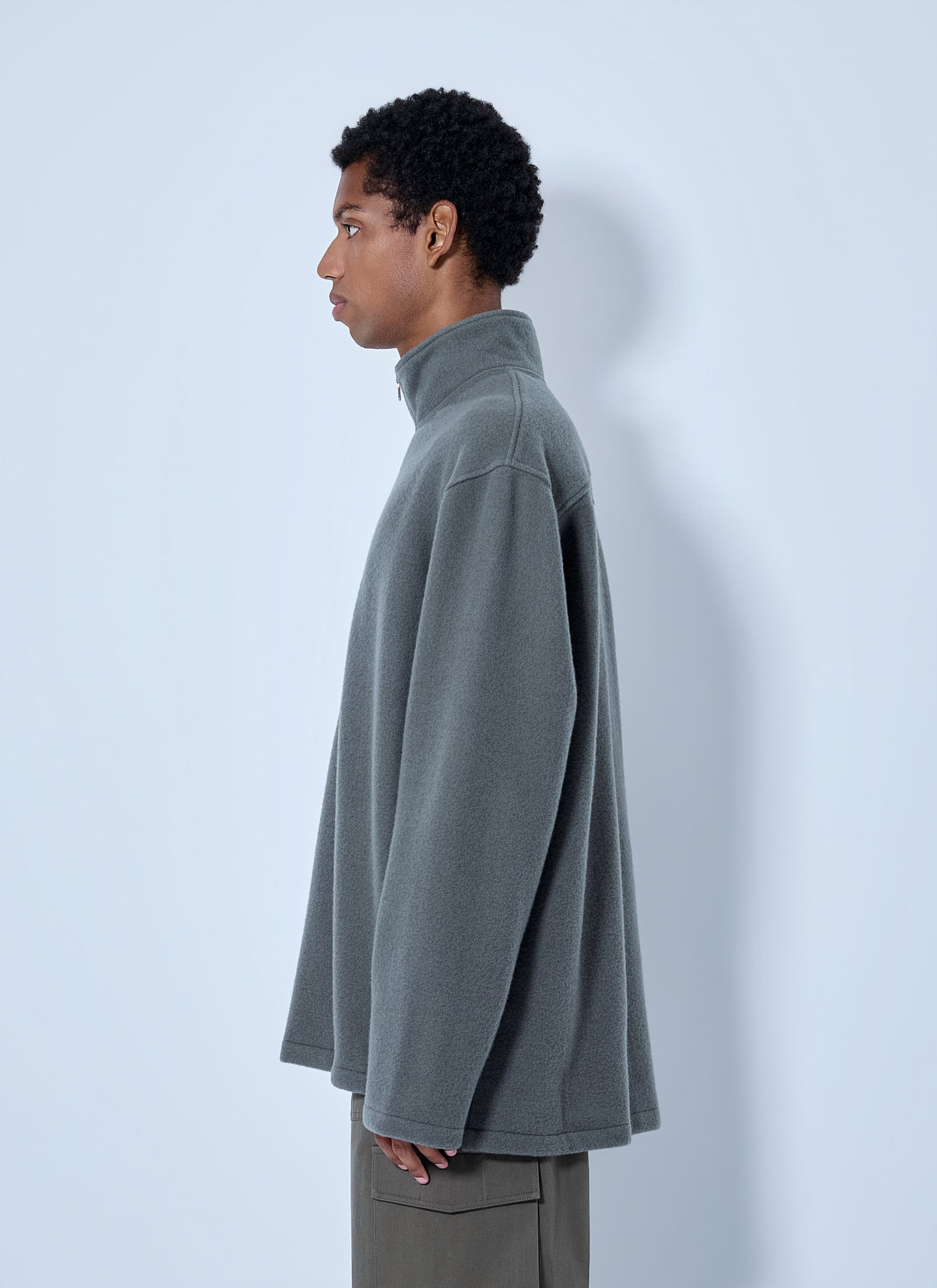 Rier Men Fleece Polo Sweatshirt RIER