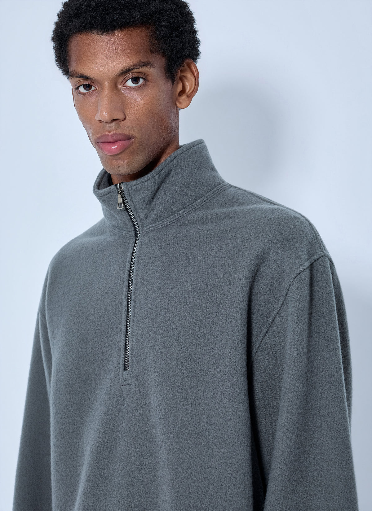 Rier Men Fleece Polo Sweatshirt RIER