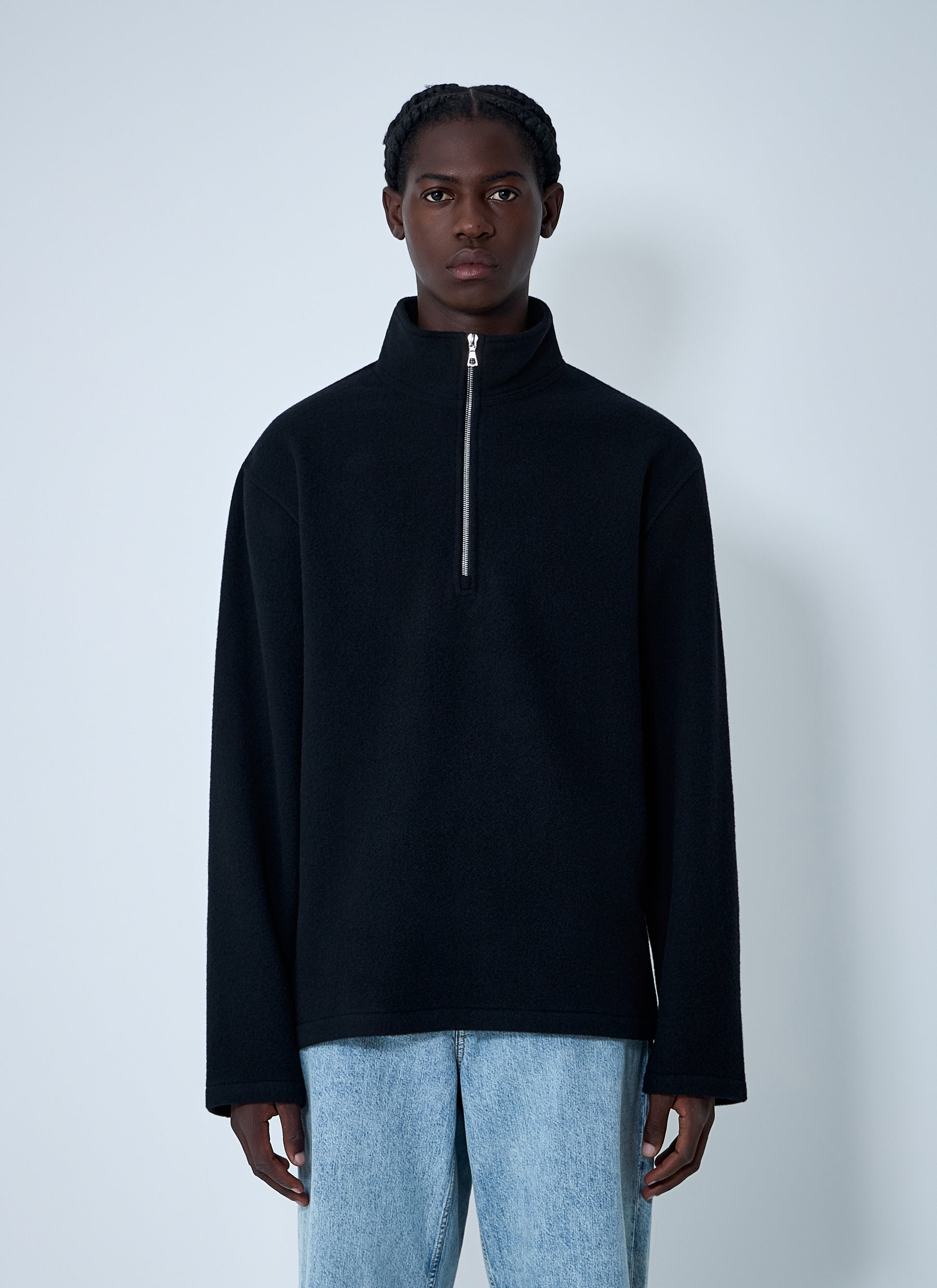 Rier Men Zip-Up Fleece Sweatshirt RIER