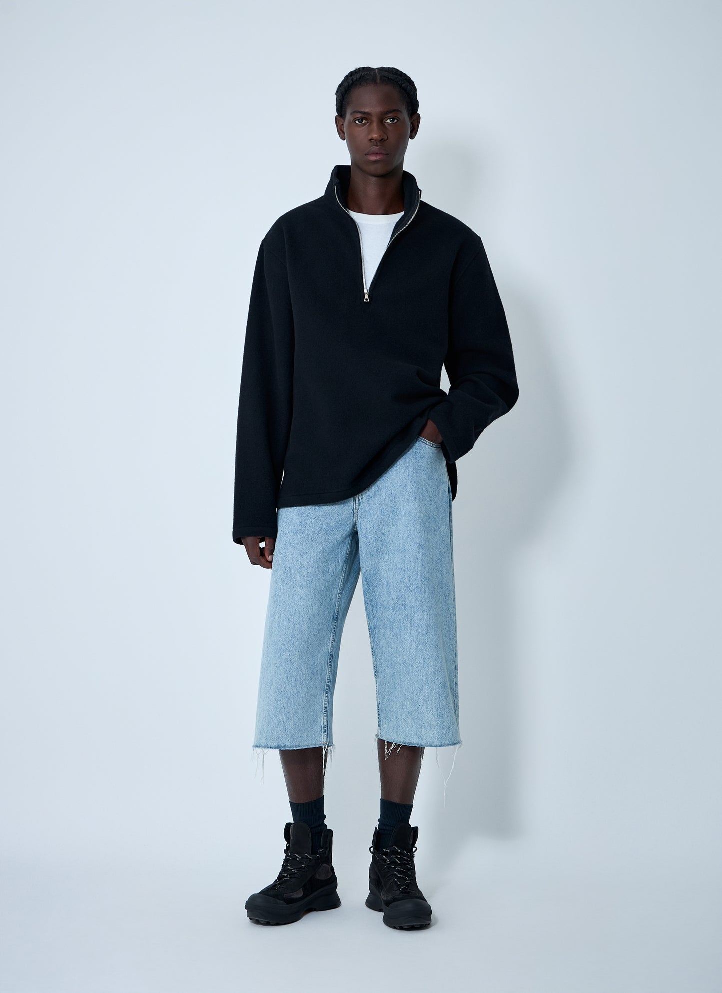 Rier Men Zip-Up Fleece Sweatshirt RIER