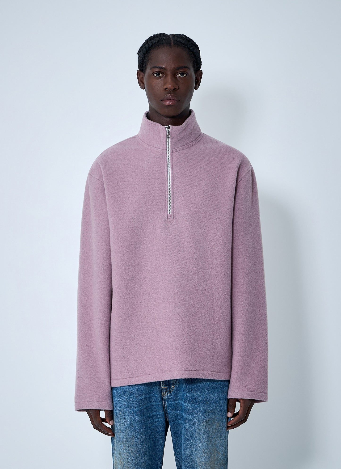 Rier Men Zip-Up Fleece Sweatshirt RIER