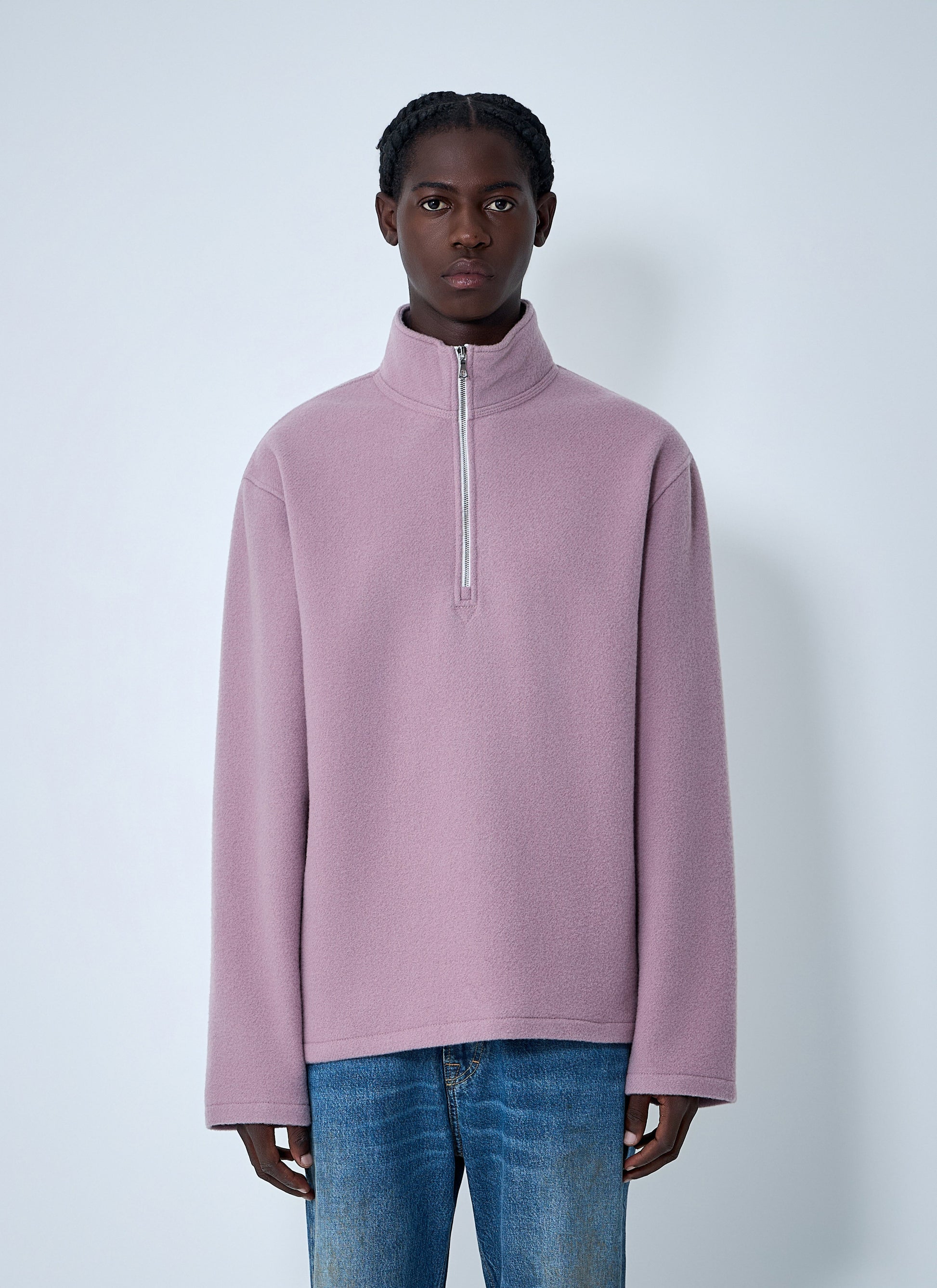 Rier Men Zip-Up Fleece Sweatshirt RIER