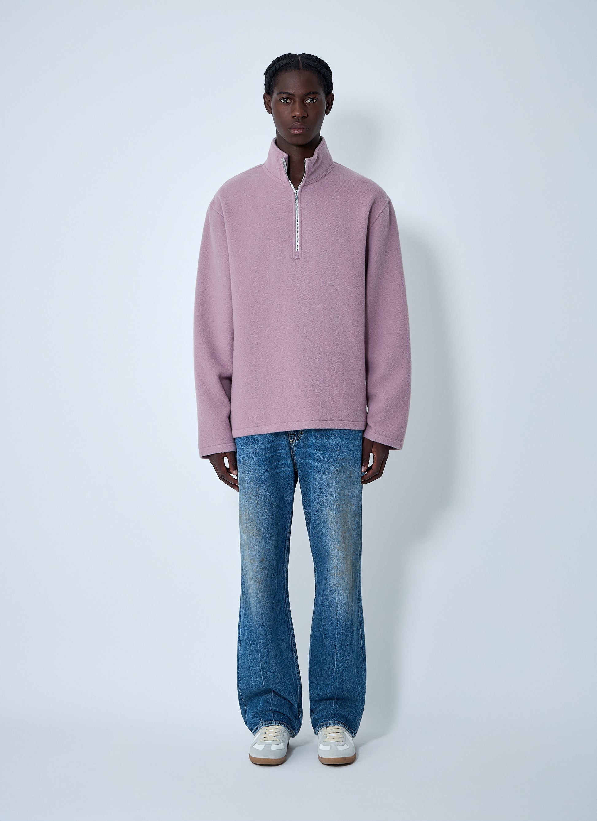 Rier Men Zip-Up Fleece Sweatshirt RIER