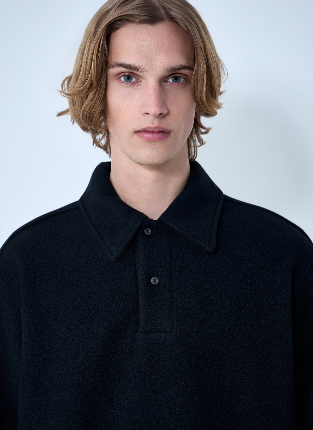 Rier Men Wool Blend Polo Sweater RIER