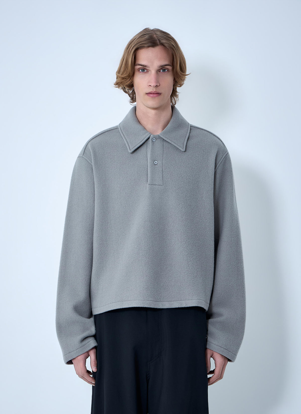 Rier Men Oversized Polo Knit Jumper RIER
