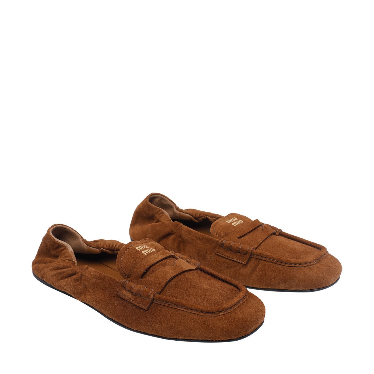 Miu Miu Women Ruches Loafers In Suede MIU MIU