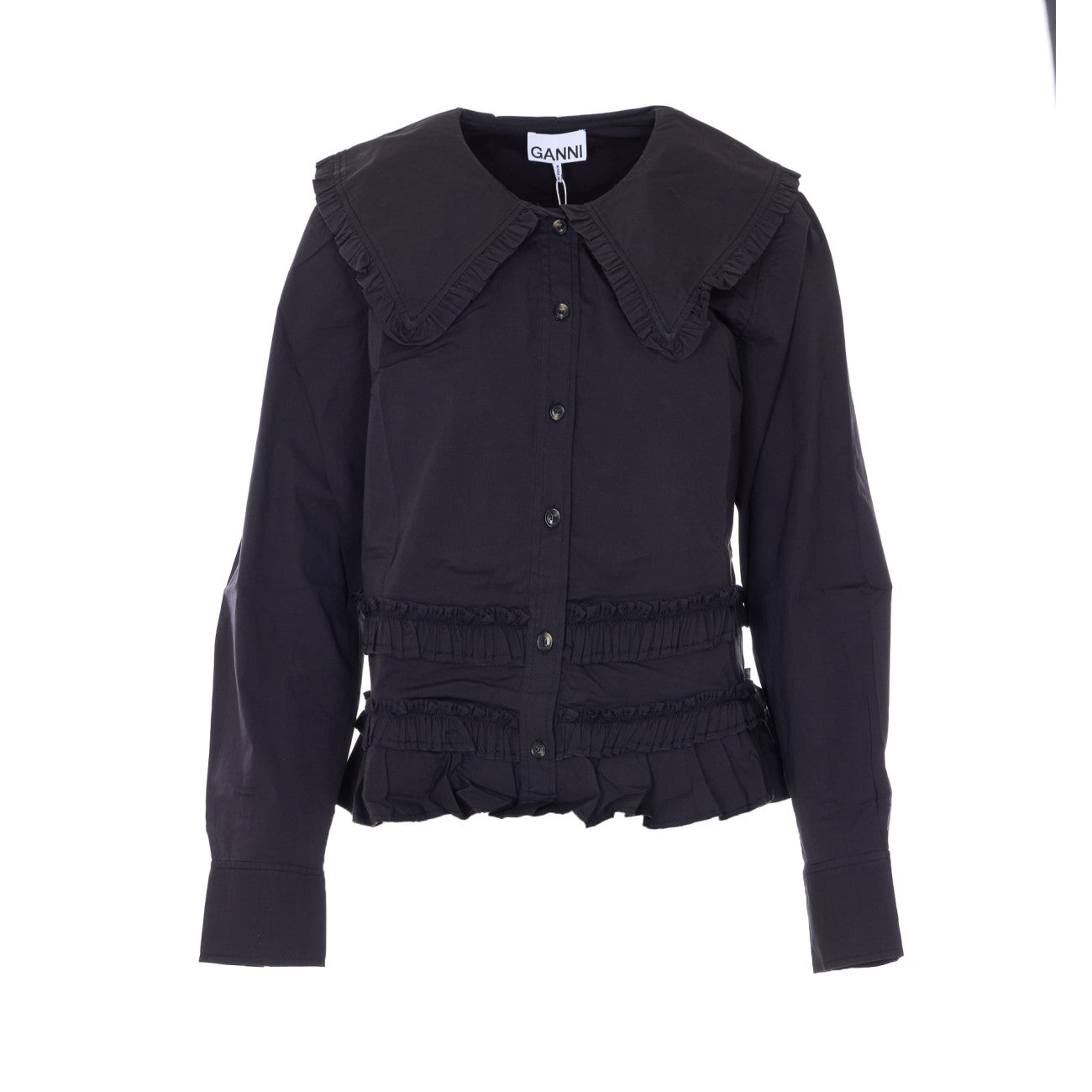 Ganni Women Ruffle Shirt GANNI