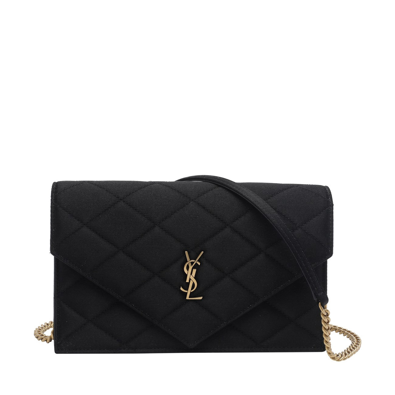 Saint Laurent Women Satin Paris Wallet With Chain SAINT LAURENT