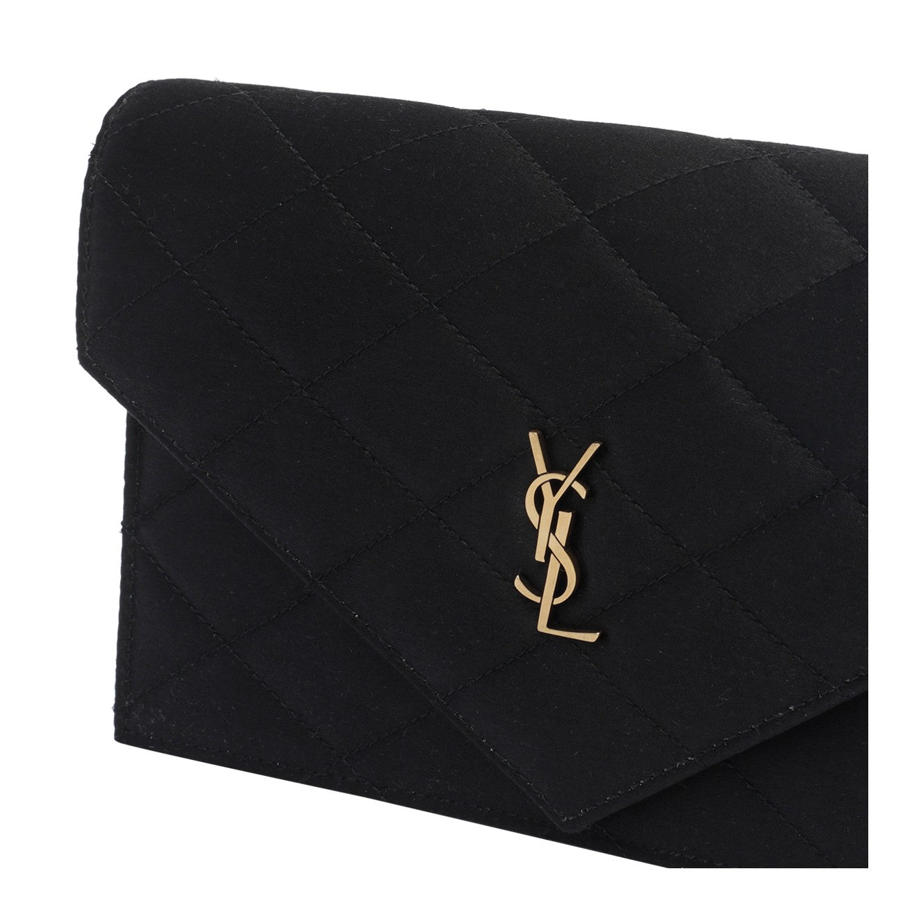 Saint Laurent Women Satin Paris Wallet With Chain SAINT LAURENT