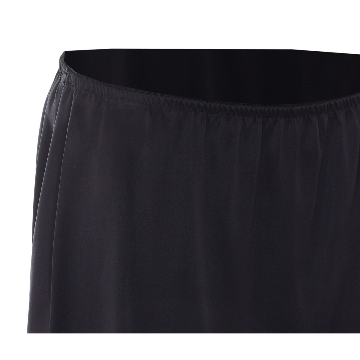 Saint Laurent Women Satin Silk Slip Skirt With Double Face Lace SAINT LAURENT