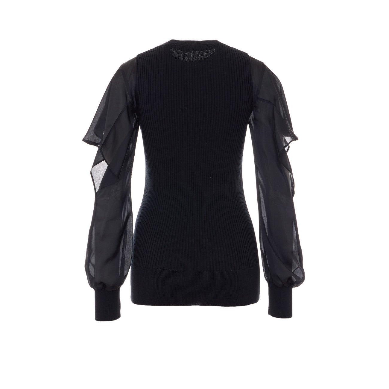 Sacai Women Satin X Cotton Knit Pullover SACAI