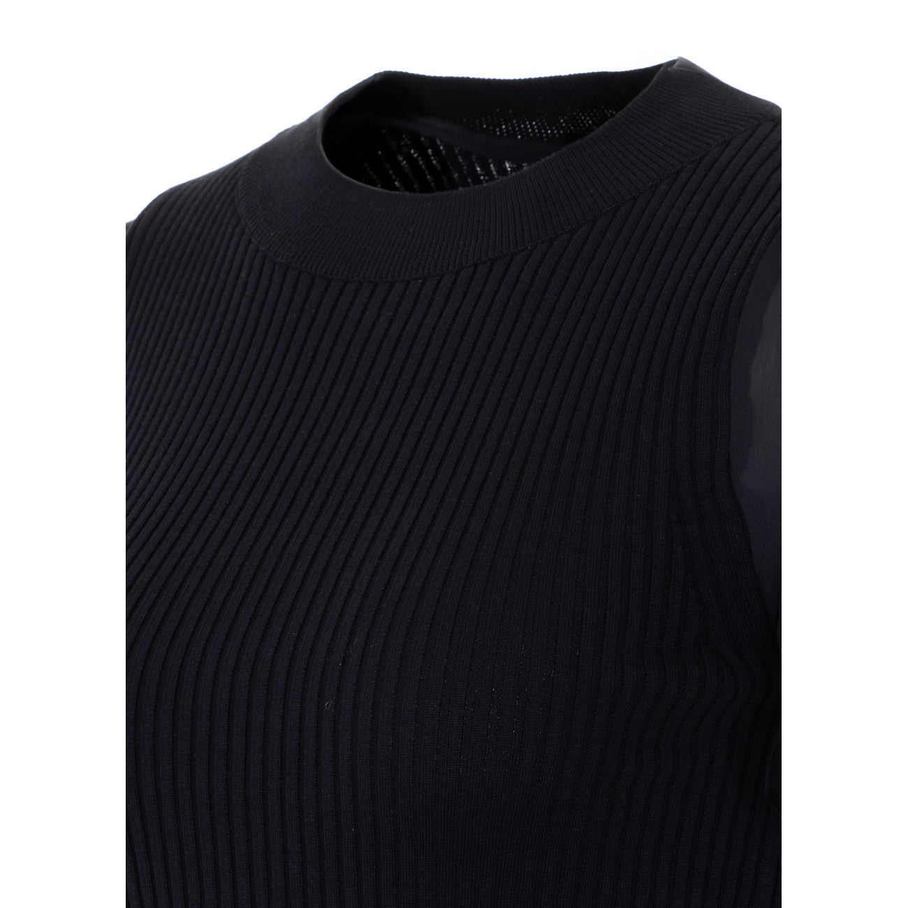 Sacai Women Satin X Cotton Knit Pullover SACAI