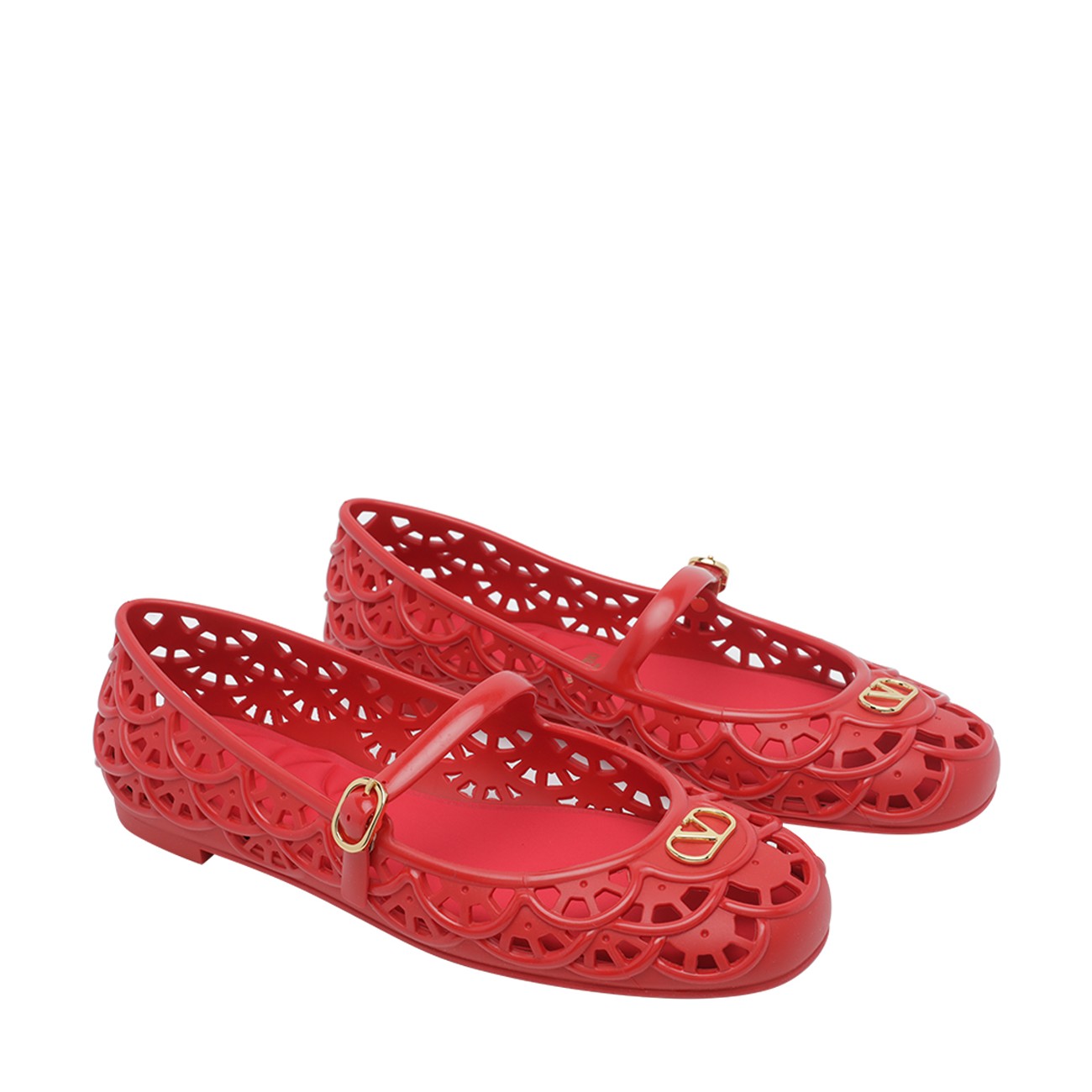 Valentino Garavani Women Scallops Motif Ondette Flats VALENTINO GARAVANI