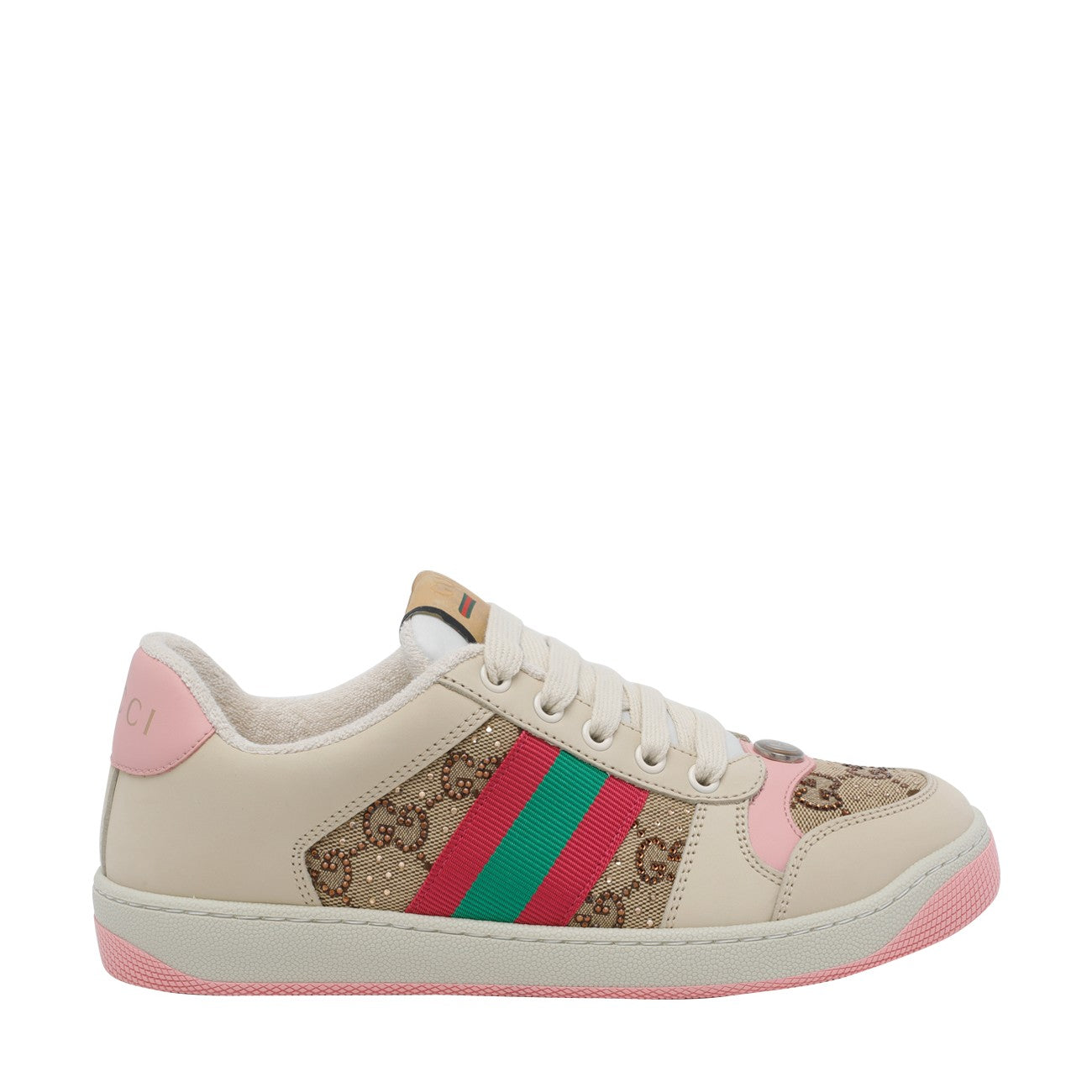 Gucci Women Screener Sneakers With Crystals GUCCI