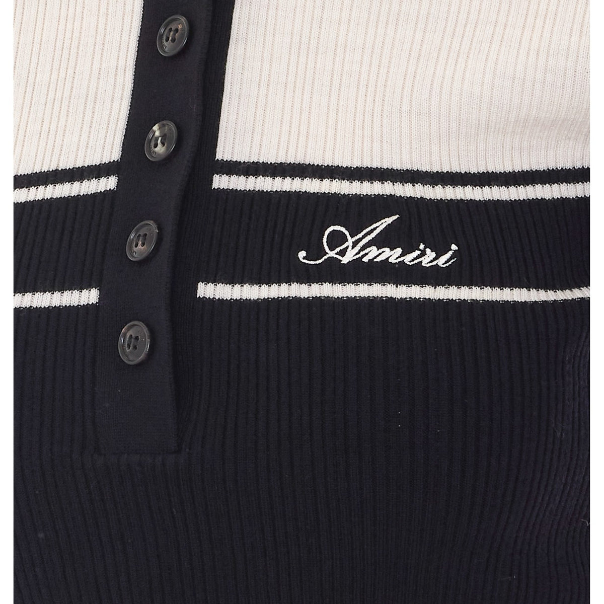 Amiri Women Script Logo Knit Slim Polo AMIRI