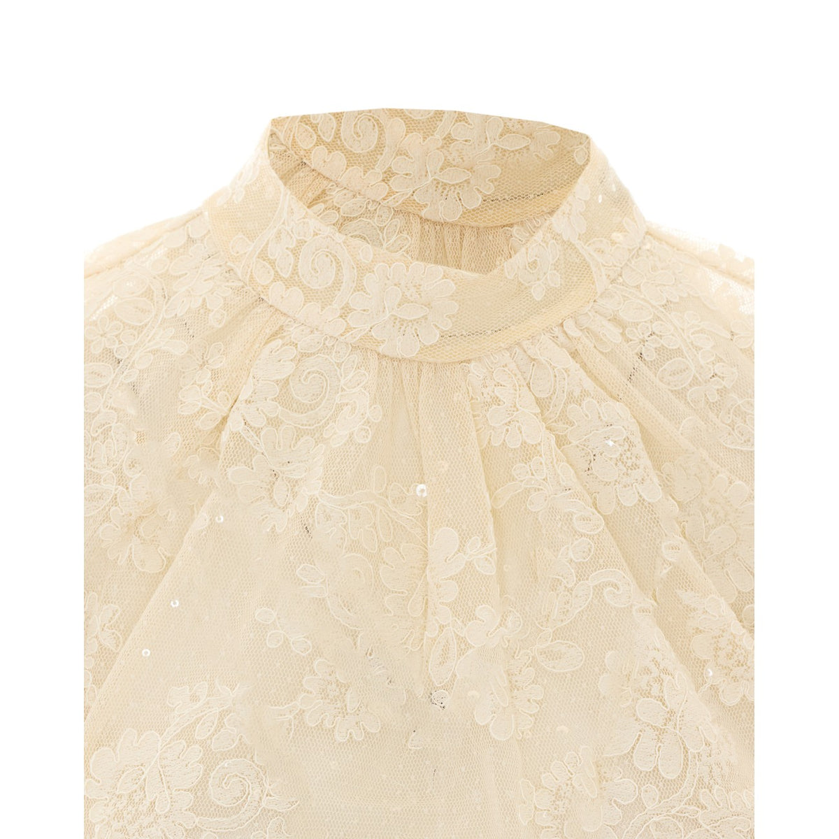 Self Portrait Women Sequin Lace Long Sleeves Top SELF-PORTRAIT