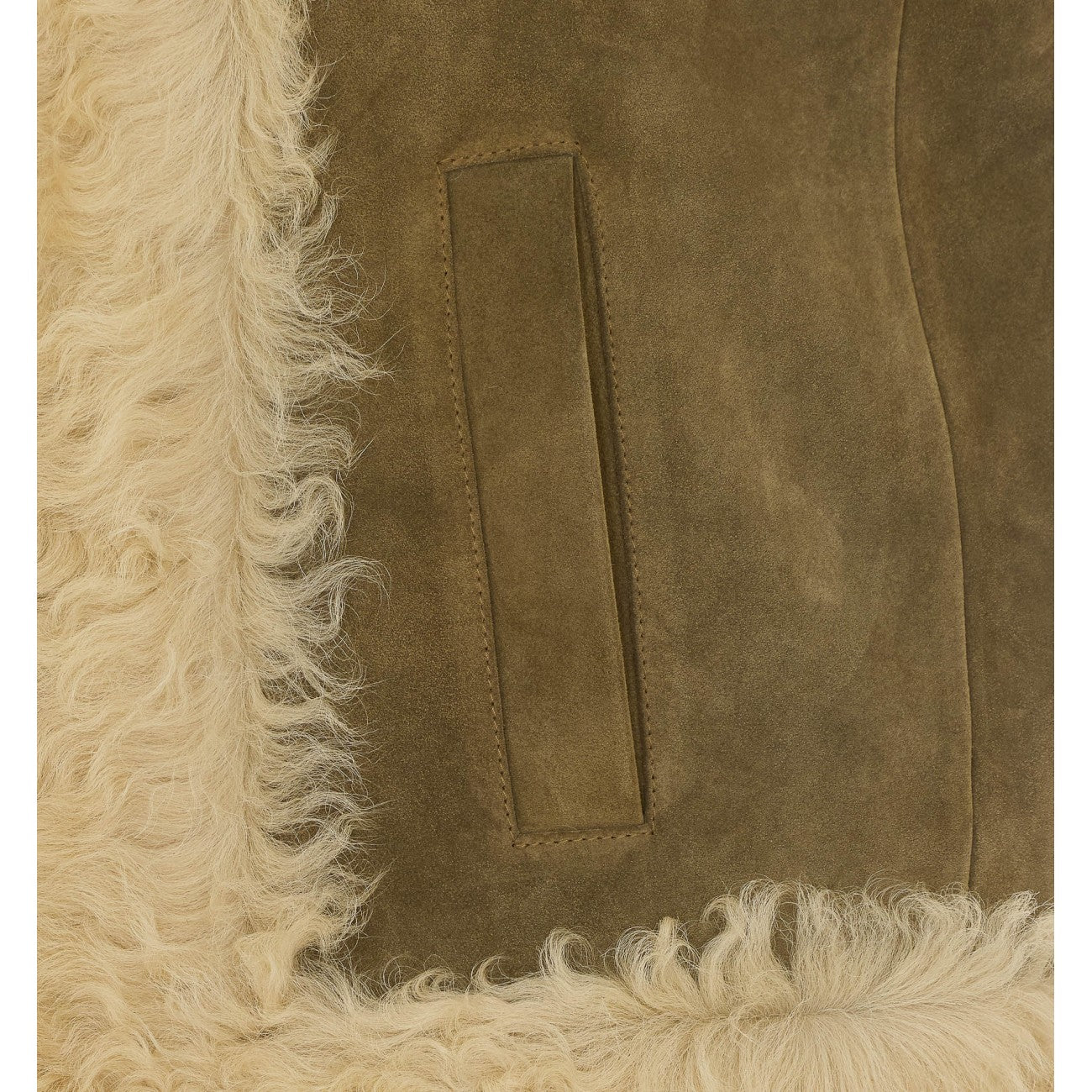 Etro Women Shearling Vest Peacock Embroidery ETRO