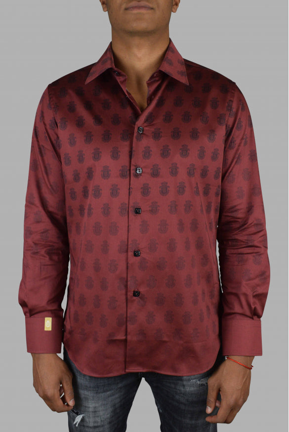 Billionaire Men Ls Milano All Over Shirt BILLIONAIRE