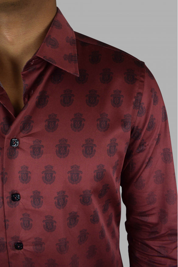 Billionaire Men Ls Milano All Over Shirt BILLIONAIRE