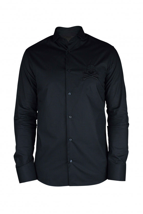 Philipp Plein Men Diamond Cut Ls Skull Shirt PHILIPP PLEIN