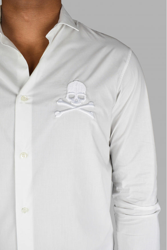 Philipp Plein Men Diamond Cut Ls Skull Shirt PHILIPP PLEIN