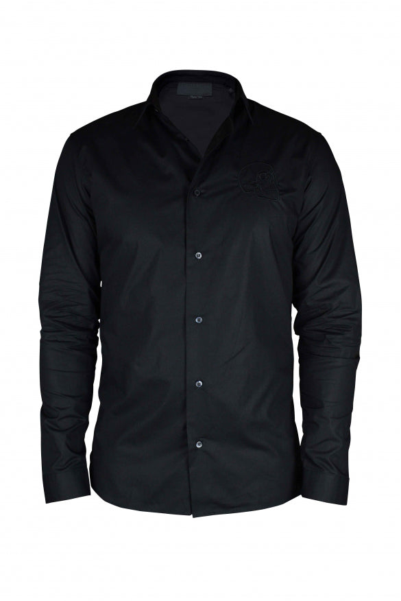 Philipp Plein Men Gold Cut Ls Skull Shirt PHILIPP PLEIN