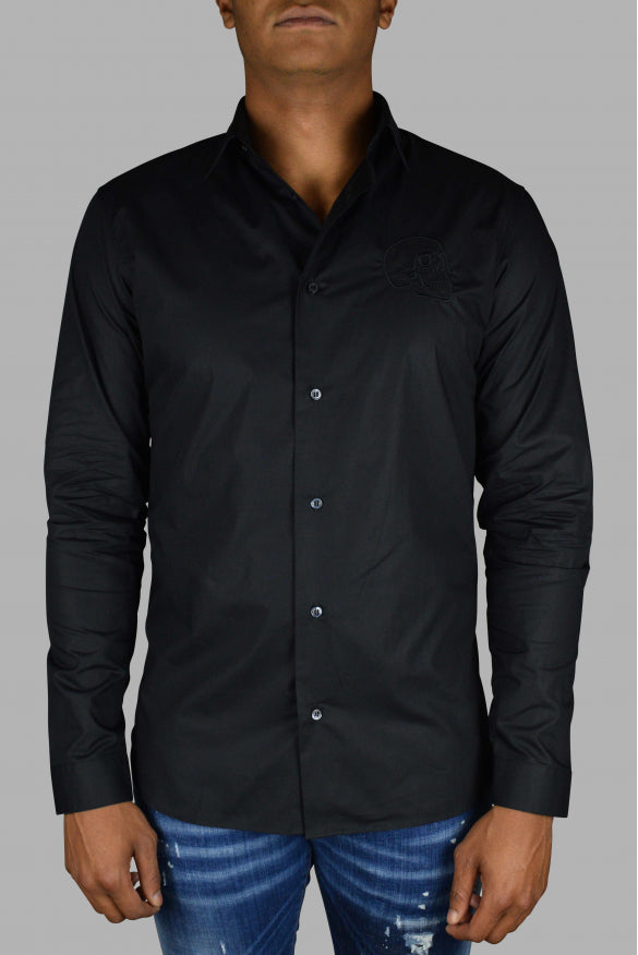 Philipp Plein Men Gold Cut Ls Skull Shirt PHILIPP PLEIN