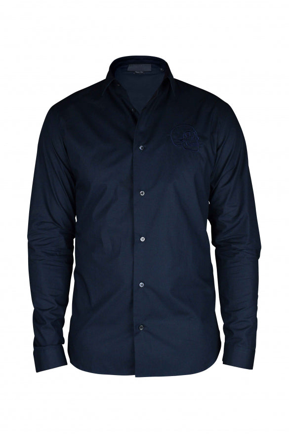Philipp Plein Men Gold Cut Ls Skull Shirt PHILIPP PLEIN