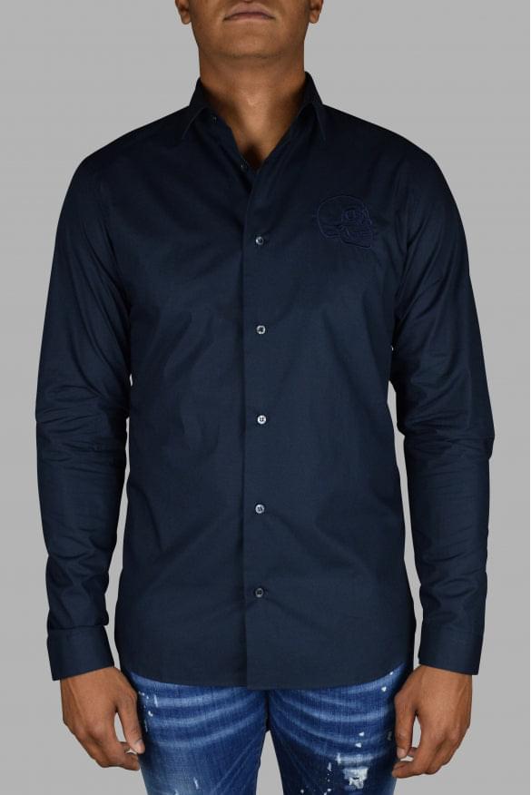Philipp Plein Men Gold Cut Ls Skull Shirt PHILIPP PLEIN