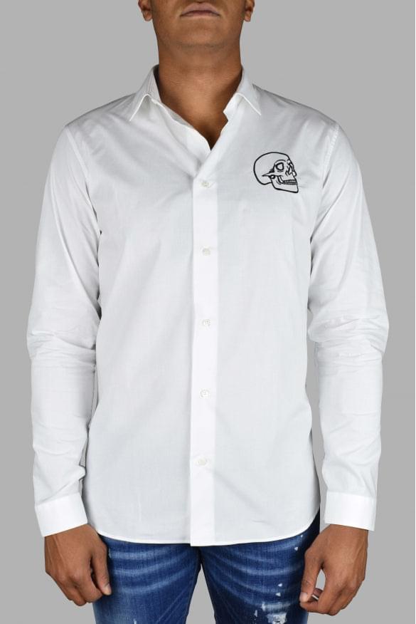 Philipp Plein Men Gold Cut Ls Skull Shirt PHILIPP PLEIN