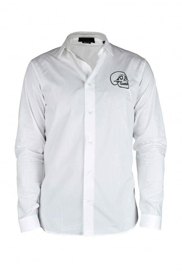 Philipp Plein Men Gold Cut Ls Skull Shirt PHILIPP PLEIN