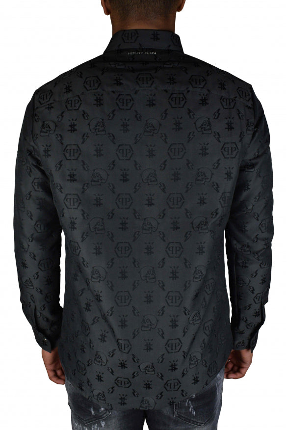 Philipp Plein Men Ls Monogram Shirt PHILIPP PLEIN