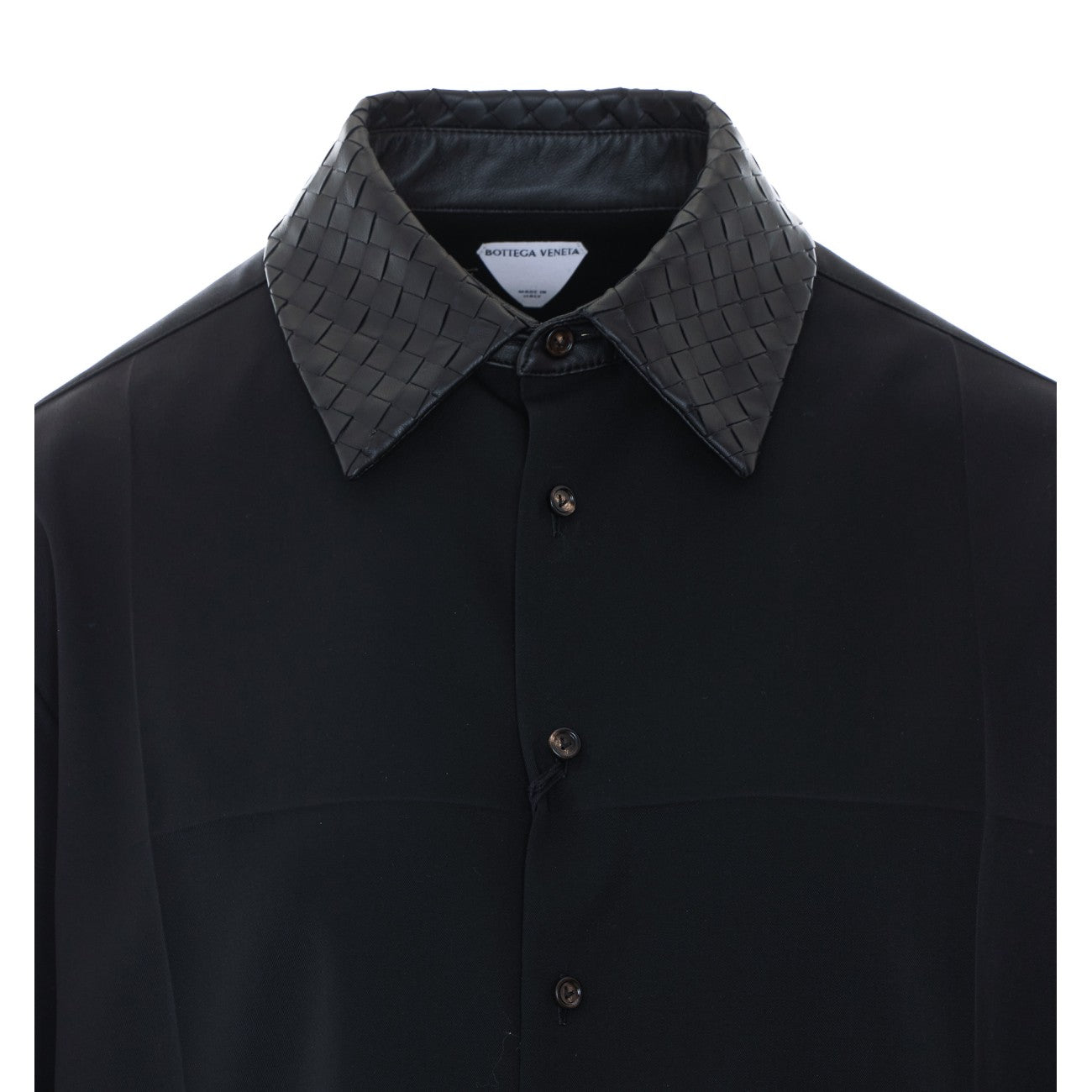 Bottega Veneta Women Shirt With Intrecciato Detail Collar BOTTEGA VENETA