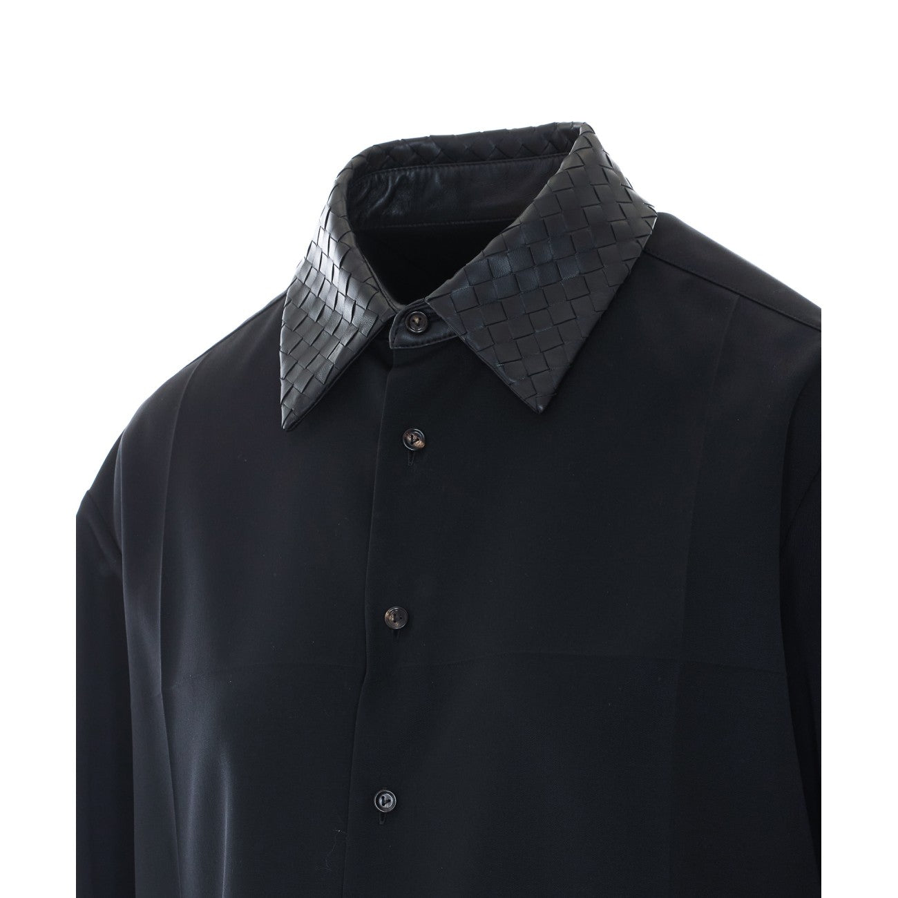 Bottega Veneta Women Shirt With Intrecciato Detail Collar BOTTEGA VENETA