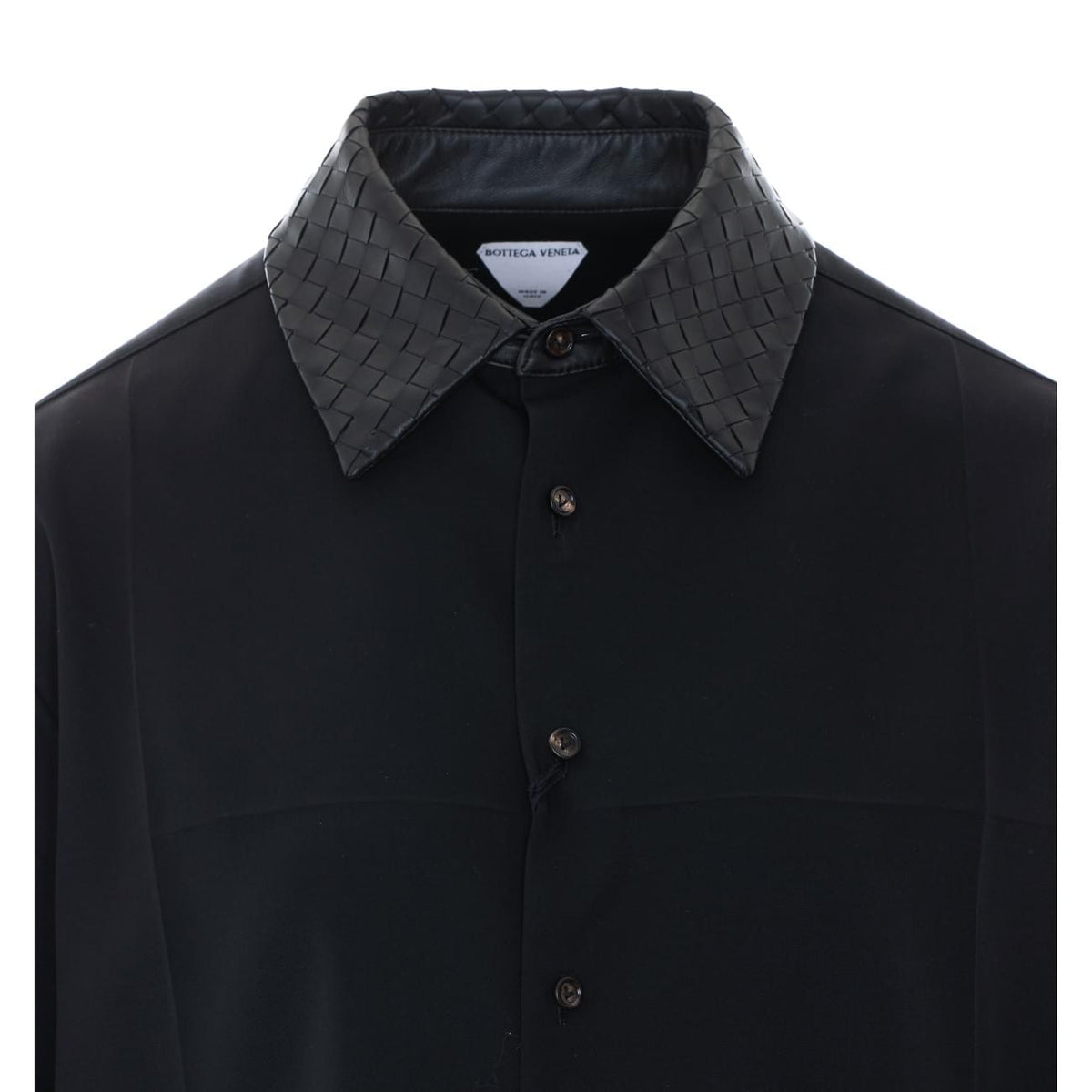 Bottega Veneta Women Shirt With Intrecciato Detail Collar BOTTEGA VENETA