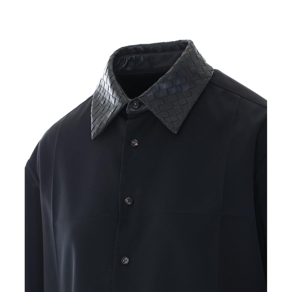 Bottega Veneta Women Shirt With Intrecciato Detail Collar BOTTEGA VENETA